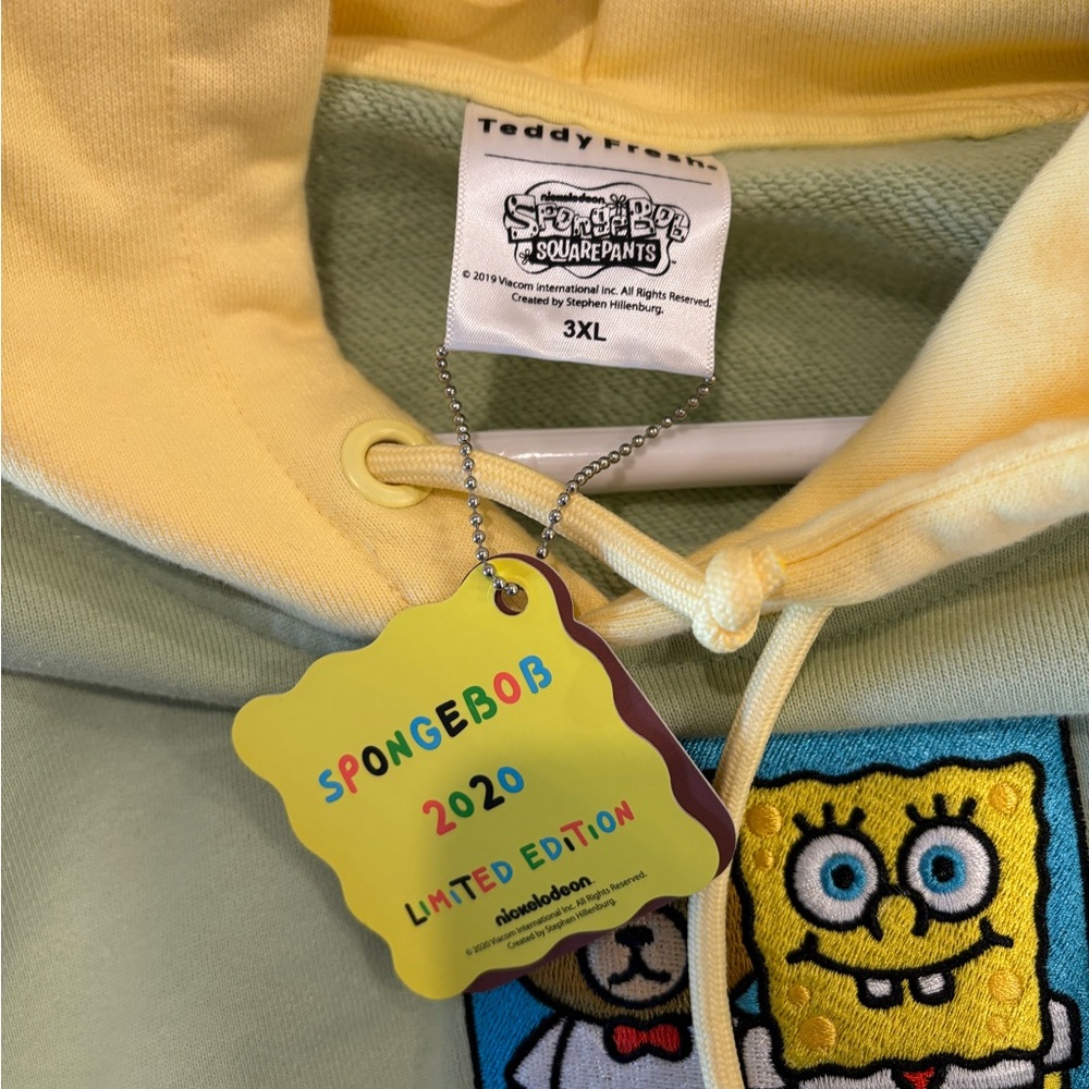 Teddy Fresh SpongeBob Hoodie - Yellow and Green COLOR BLOCK